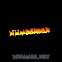 numberdar in Black Background style - 3D name wallpaper