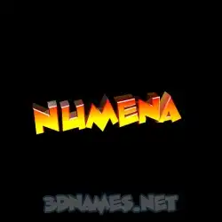 numena in Black Background style - 3D name wallpaper