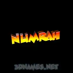 numrah in Black Background style - 3D name wallpaper