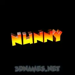 nunny in Black Background style - 3D name wallpaper