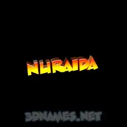 nuraida in Black Background style - 3D name wallpaper