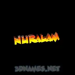 nuralam in Black Background style - 3D name wallpaper