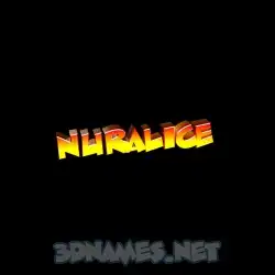 nuralice in Black Background style - 3D name wallpaper