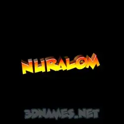 nuralom in Black Background style - 3D name wallpaper