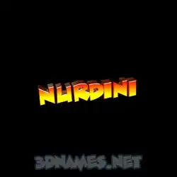 nurdini in Black Background style - 3D name wallpaper