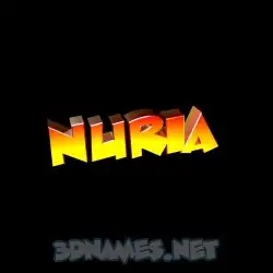 nuria in Black Background style - 3D name wallpaper
