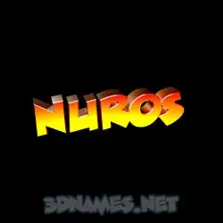 nuros in Black Background style - 3D name wallpaper