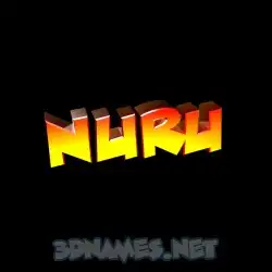 nuru in Black Background style - 3D name wallpaper