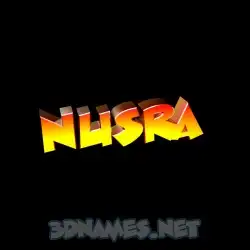 nusra in Black Background style - 3D name wallpaper