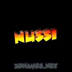 nussi in Black Background style - 3D name wallpaper
