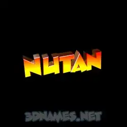 nutan in Black Background style - 3D name wallpaper
