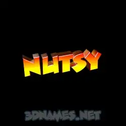 nutsy in Black Background style - 3D name wallpaper