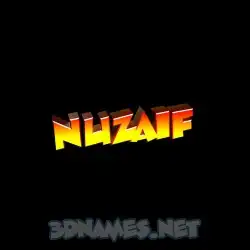 nuzaif in Black Background style - 3D name wallpaper