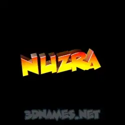 nuzra in Black Background style - 3D name wallpaper