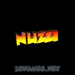 nuzzi in Black Background style - 3D name wallpaper