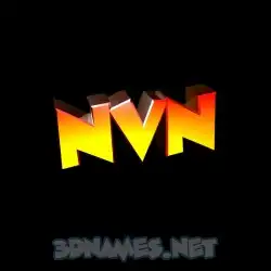 nvn in Black Background style - 3D name wallpaper