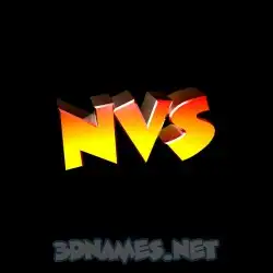 nvs in Black Background style - 3D name wallpaper