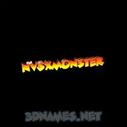 nvsxmonster in Black Background style - 3D name wallpaper