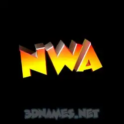 nwa in Black Background style - 3D name wallpaper