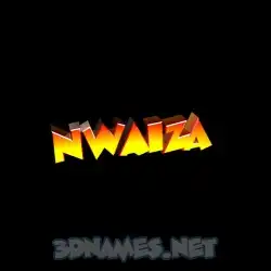 nwaiza in Black Background style - 3D name wallpaper