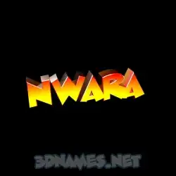 nwara in Black Background style - 3D name wallpaper