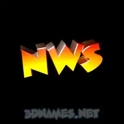 nws in Black Background style - 3D name wallpaper