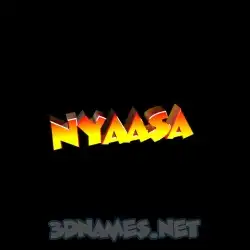 nyaasa in Black Background style - 3D name wallpaper