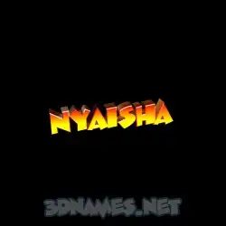nyaisha in Black Background style - 3D name wallpaper