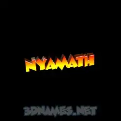 nyamath in Black Background style - 3D name wallpaper