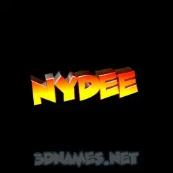 nydee in Black Background style - 3D name wallpaper