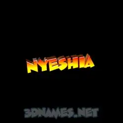 nyeshia in Black Background style - 3D name wallpaper