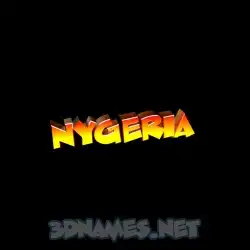 nygeria in Black Background style - 3D name wallpaper
