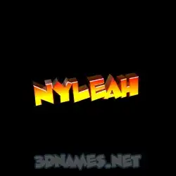 nyleah in Black Background style - 3D name wallpaper