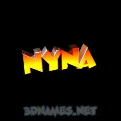 nyna in Black Background style - 3D name wallpaper