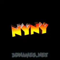 nyny in Black Background style - 3D name wallpaper