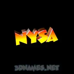 nysa in Black Background style - 3D name wallpaper