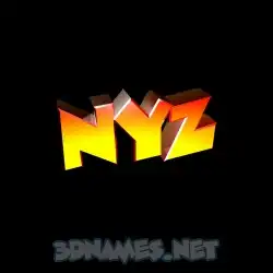 nyz in Black Background style - 3D name wallpaper