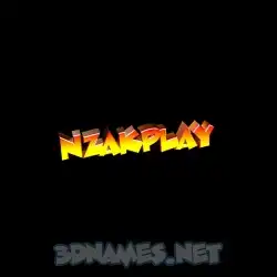 nzakplay in Black Background style - 3D name wallpaper
