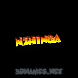 nzhinga in Black Background style - 3D name wallpaper