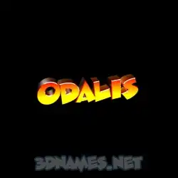 odalis in Black Background style - 3D name wallpaper