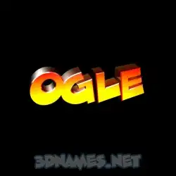 ogle in Black Background style - 3D name wallpaper