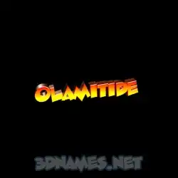 olamitide in Black Background style - 3D name wallpaper