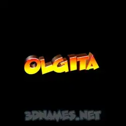 olgita in Black Background style - 3D name wallpaper