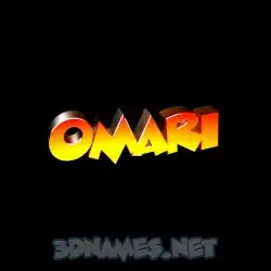 omari in Black Background style - 3D name wallpaper