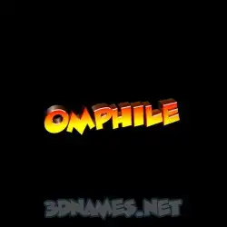 omphile in Black Background style - 3D name wallpaper