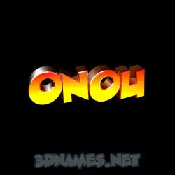 onou in Black Background style - 3D name wallpaper