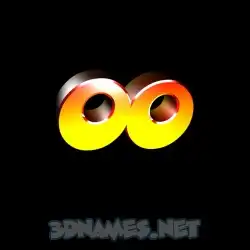 oo in Black Background style - 3D name wallpaper
