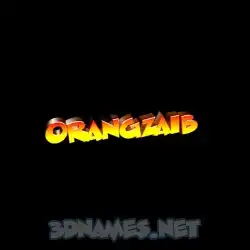 orangzaib in Black Background style - 3D name wallpaper