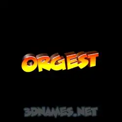 orgest in Black Background style - 3D name wallpaper