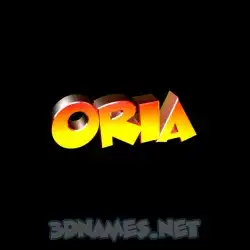 oria in Black Background style - 3D name wallpaper